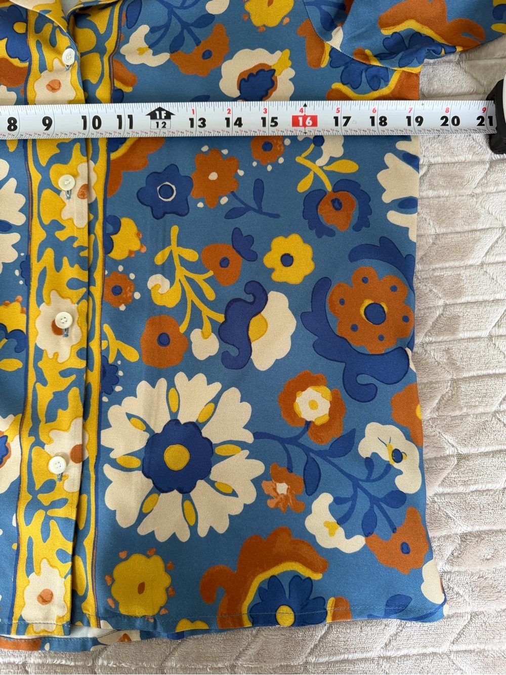J. McLaughlin Bimini Silk Blend Floral Shirt in Daydream Edge XS - Picture 4 of 9